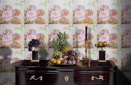 Обои W16.0011.W01 GINA W-01 фото в интерьере гостиной превью