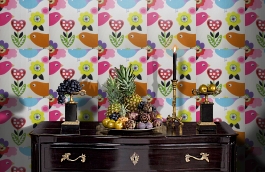 Обои W16.0012.W01 MELVIN W-01 фото в интерьере гостиной превью