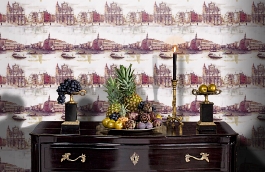 Обои W73 0011 W07 фото в интерьере гостиной превью