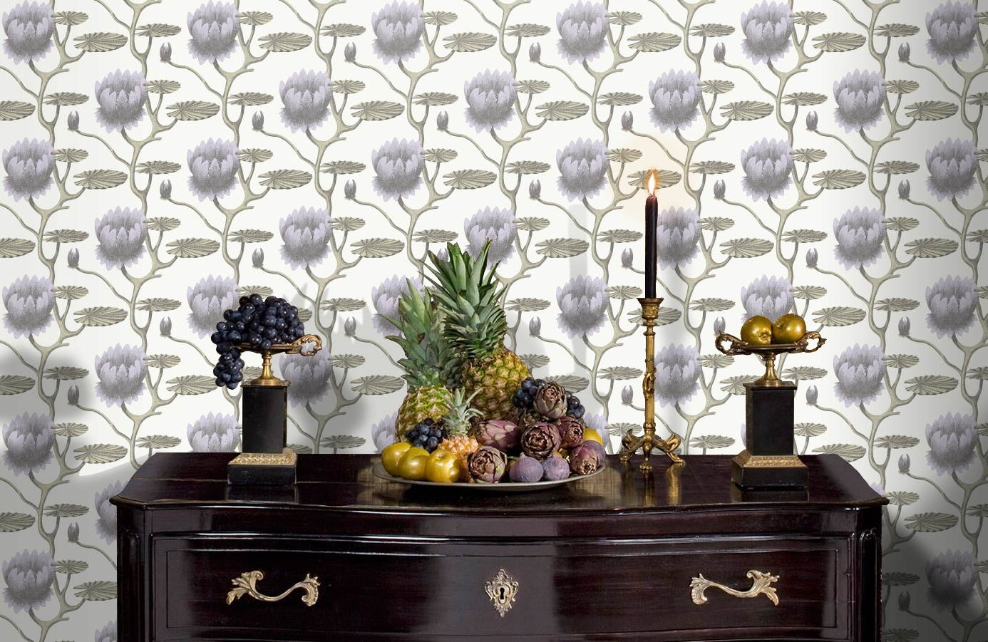 Обои 95/4023 фото в интерьере гостиной