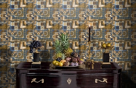 Обои 37048-1 фото в интерьере гостиной превью