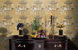 Обои 23007-3 фото в интерьере гостиной превью