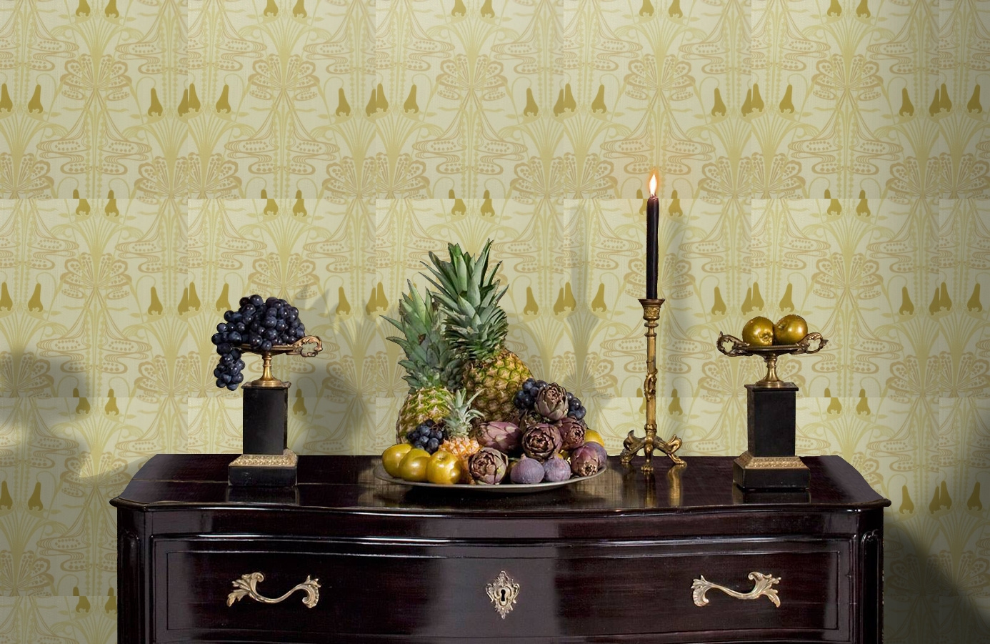 Обои 9720E2 фото в интерьере гостиной