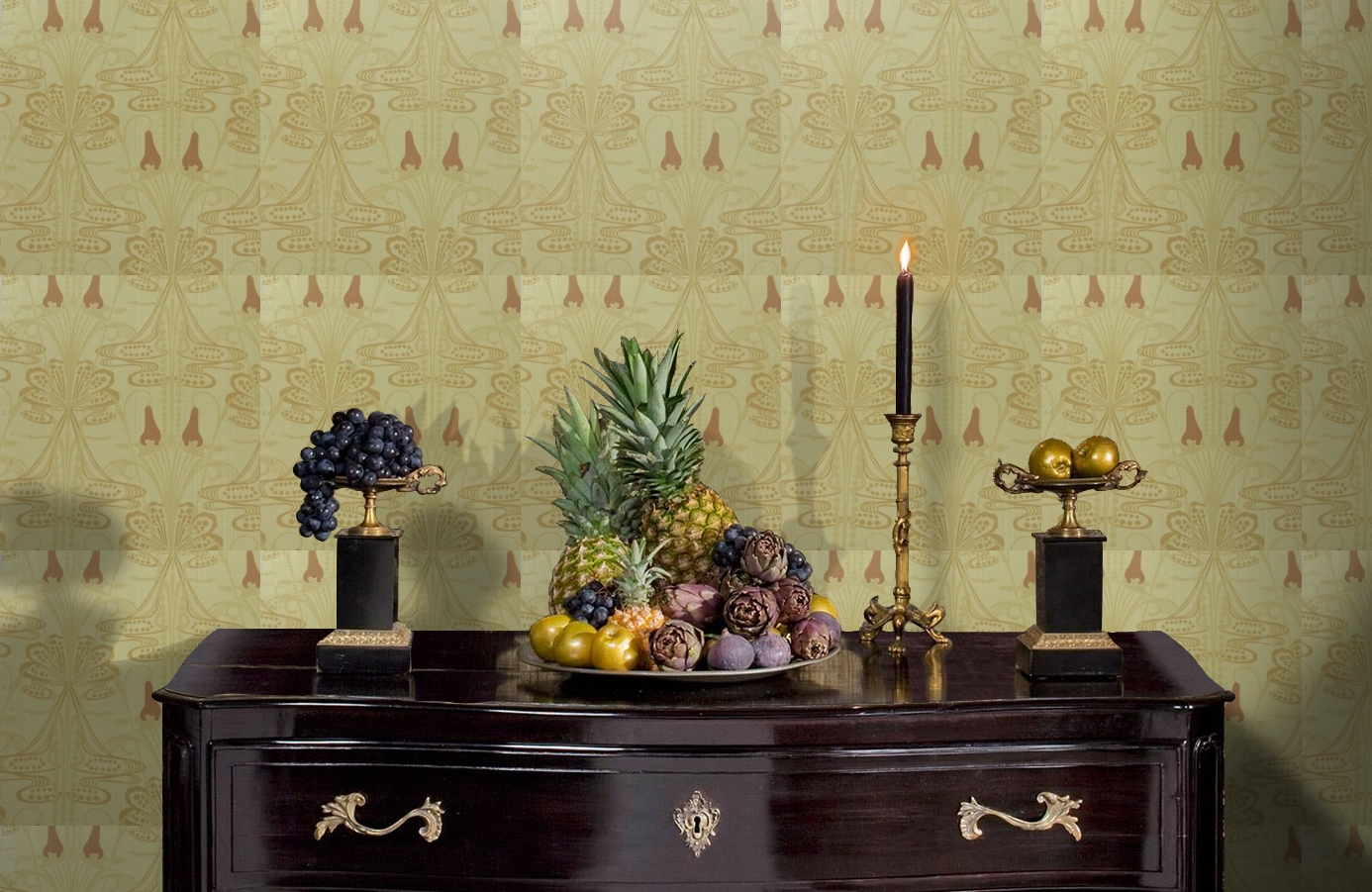 Обои 9720M1 фото в интерьере гостиной