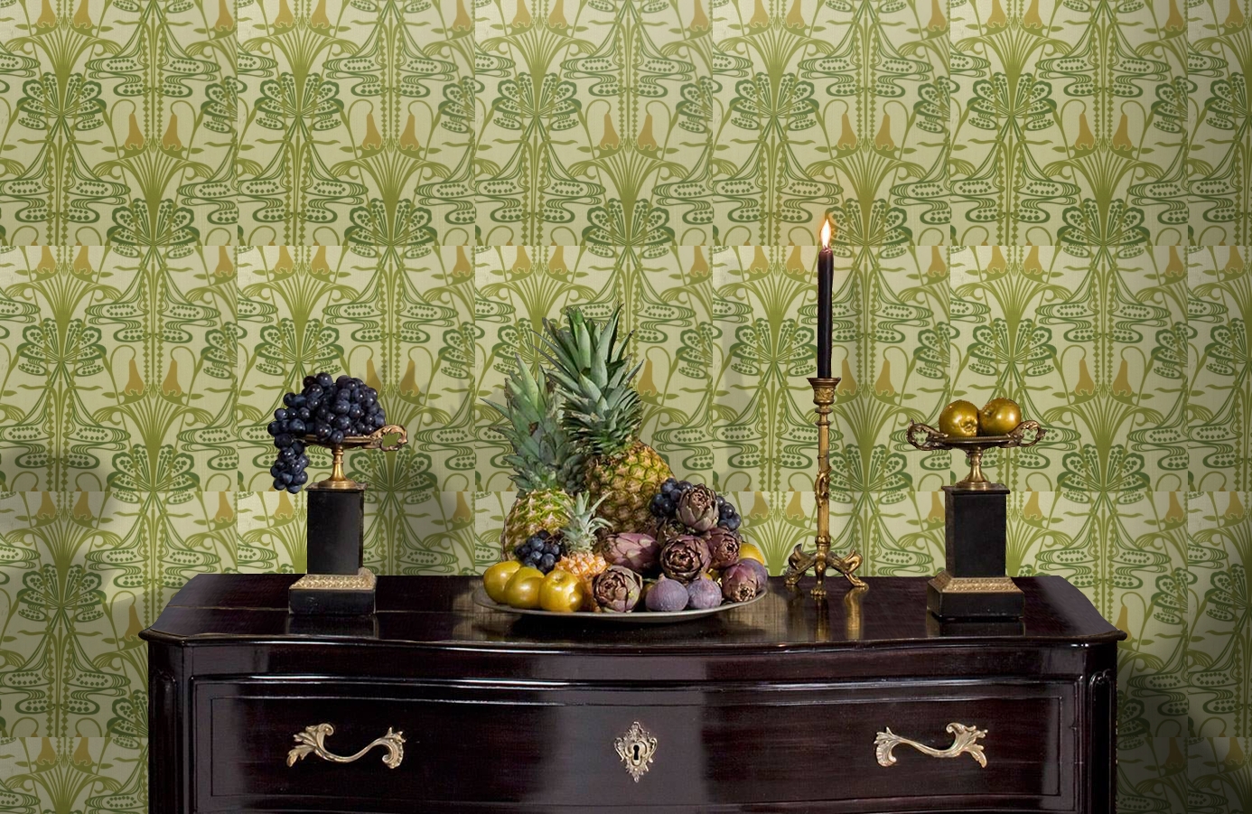 Обои 9720V1 фото в интерьере гостиной