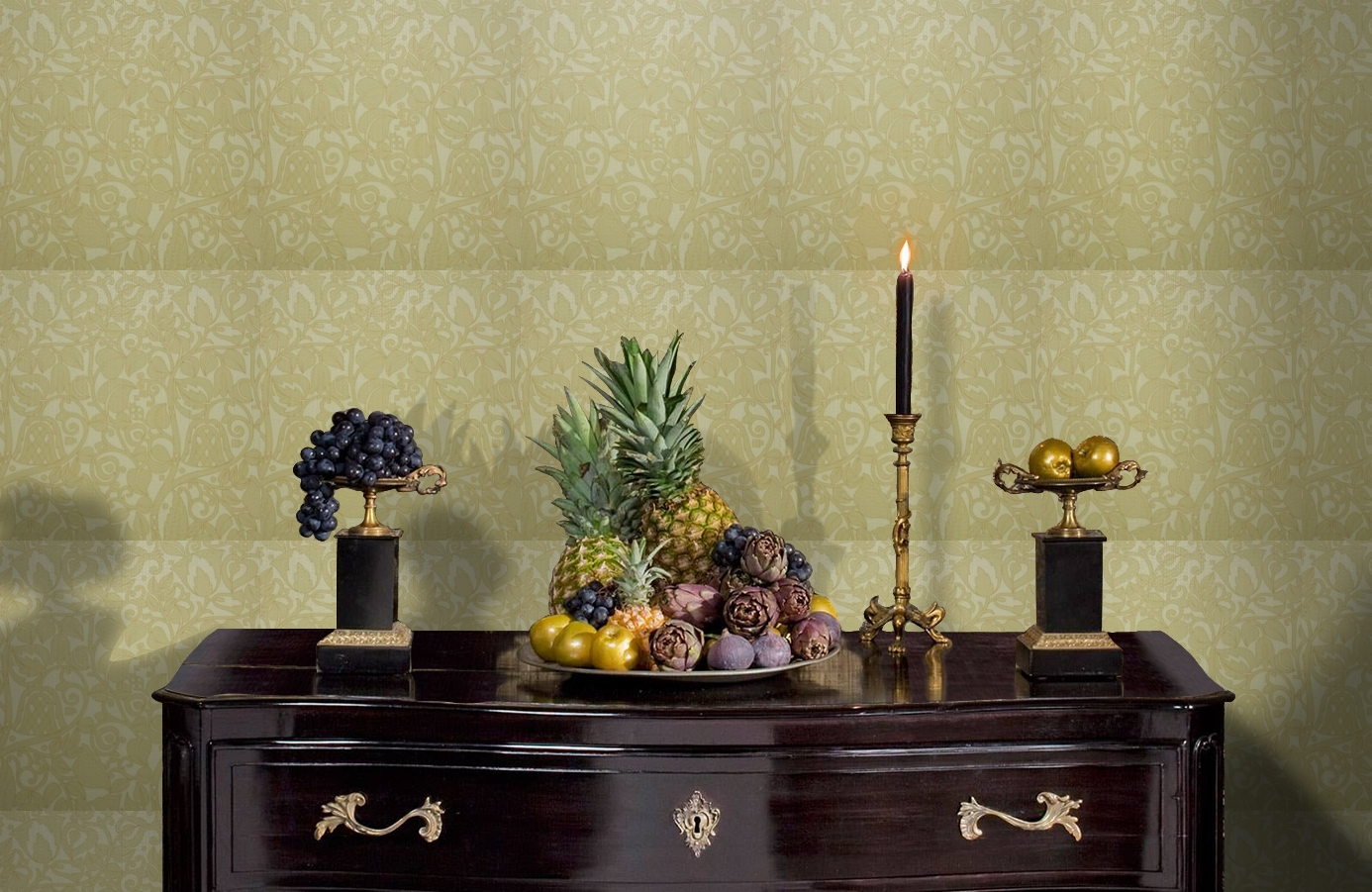 Обои 9730E1 фото в интерьере гостиной