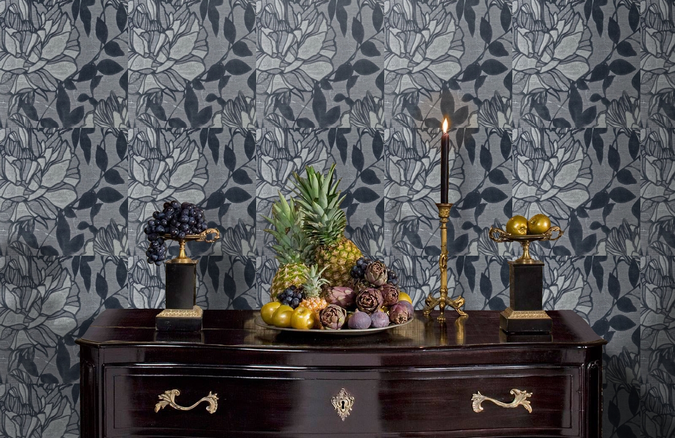 Обои VE165001 фото в интерьере гостиной