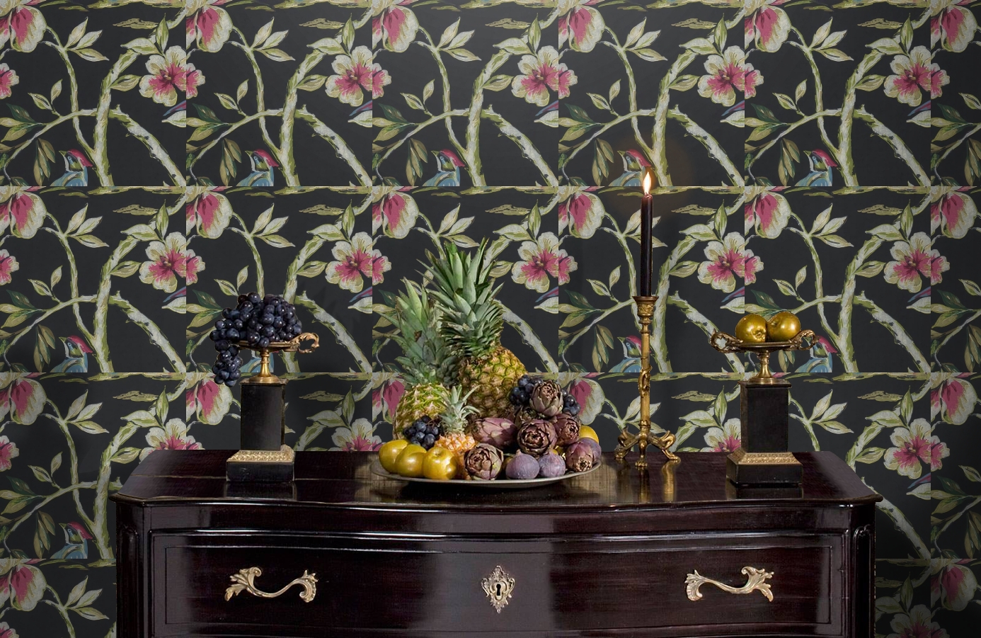 Обои 17711 фото в интерьере гостиной