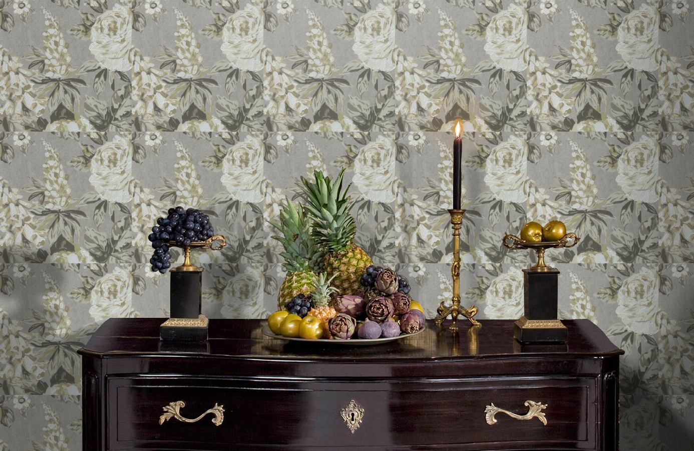 Обои 17735 фото в интерьере гостиной