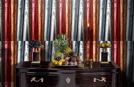 Обои 5 фото в интерьере гостиной превью