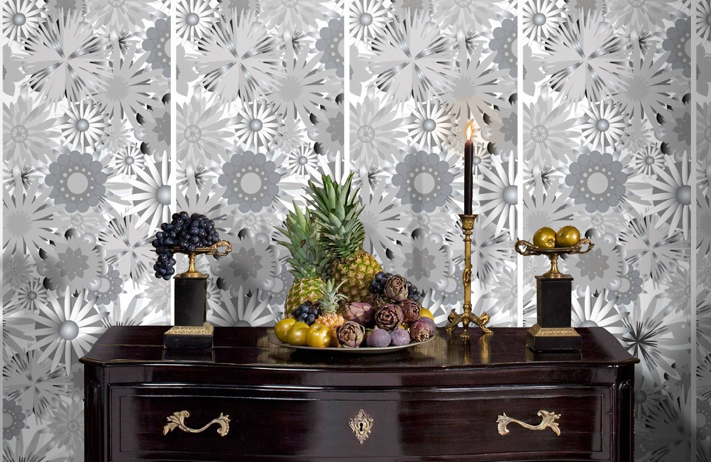 Обои P031201-2 фото в интерьере гостиной