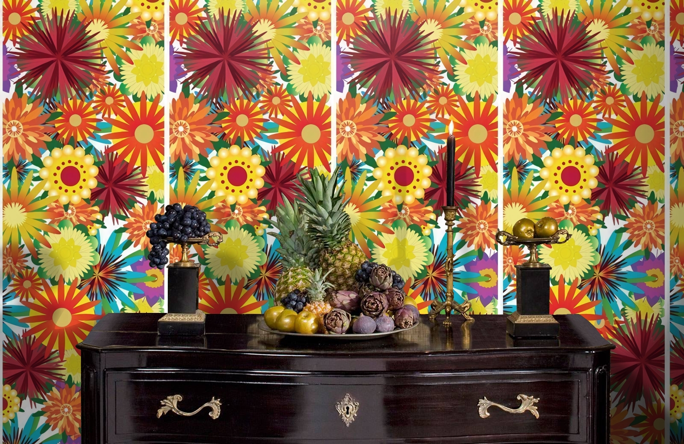 Обои P031205-2 фото в интерьере гостиной