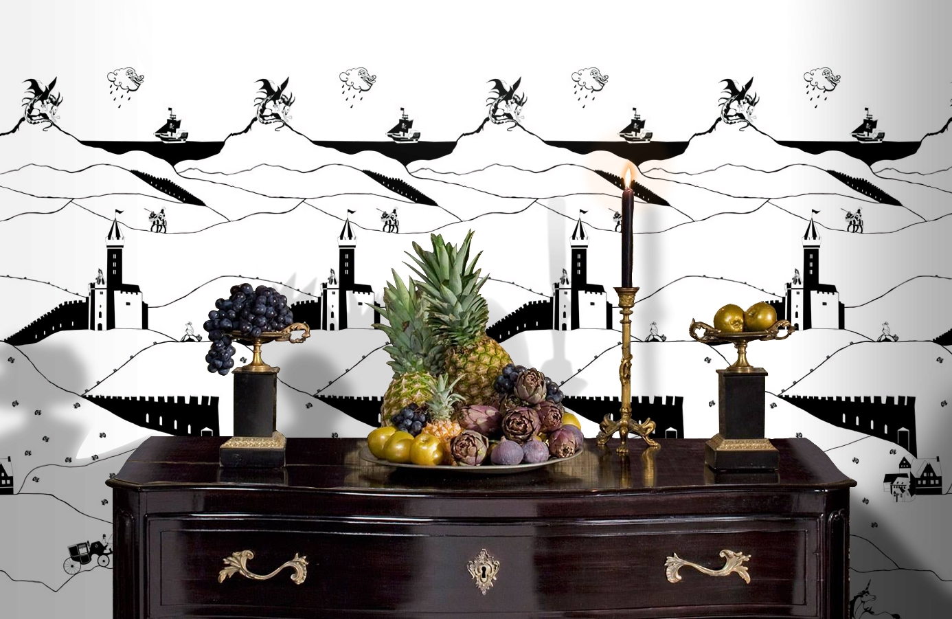 Обои P120903-2 фото в интерьере гостиной