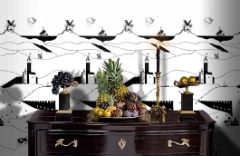 Обои P120903-2 фото в интерьере гостиной превью