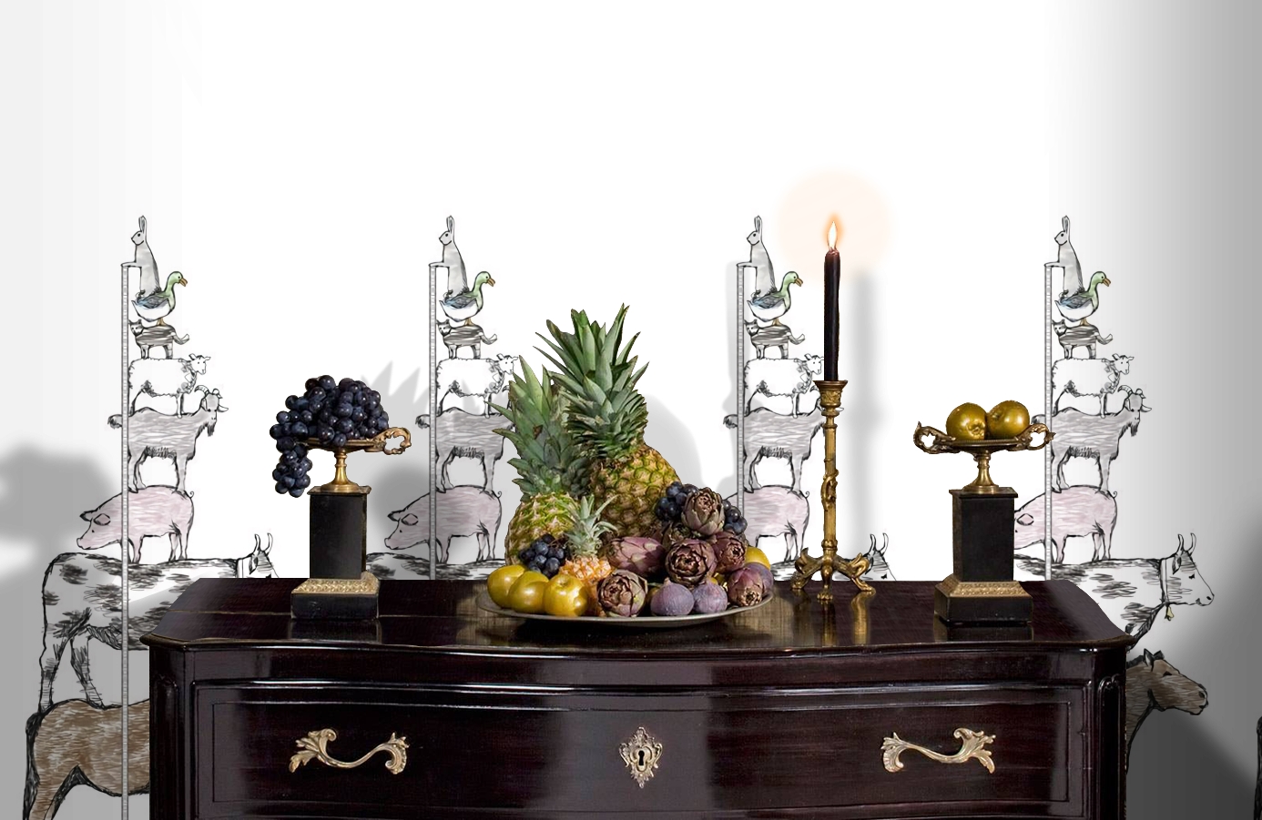 Обои P121102-2 фото в интерьере гостиной