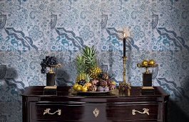 Обои 9110 D3 фото в интерьере гостиной превью