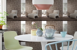 Обои M9010 фото в интерьере кухни превью