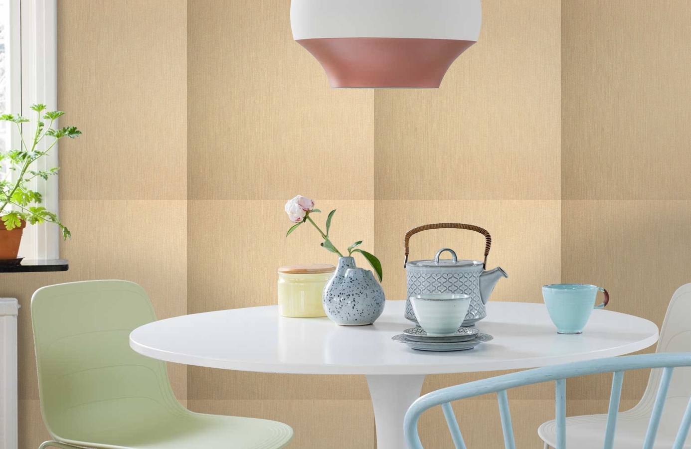 Обои Como Shade-101 фото в интерьере кухни