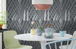 Обои macro-004 palm slate фото в интерьере кухни превью