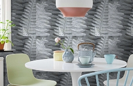 Обои macro-005 fern slate фото в интерьере кухни превью