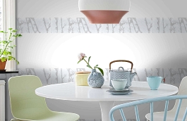 Обои macro-007 virginia gypsum фото в интерьере кухни превью