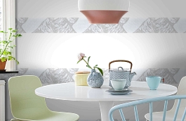 Обои macro-008 silver birch gy фото в интерьере кухни превью