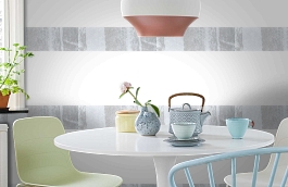 Обои macro-011 bamboo gypsum фото в интерьере кухни превью