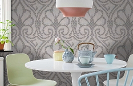 Обои macro-012 sheet steel sil фото в интерьере кухни превью