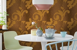 Обои macro-017 snake gold фото в интерьере кухни превью