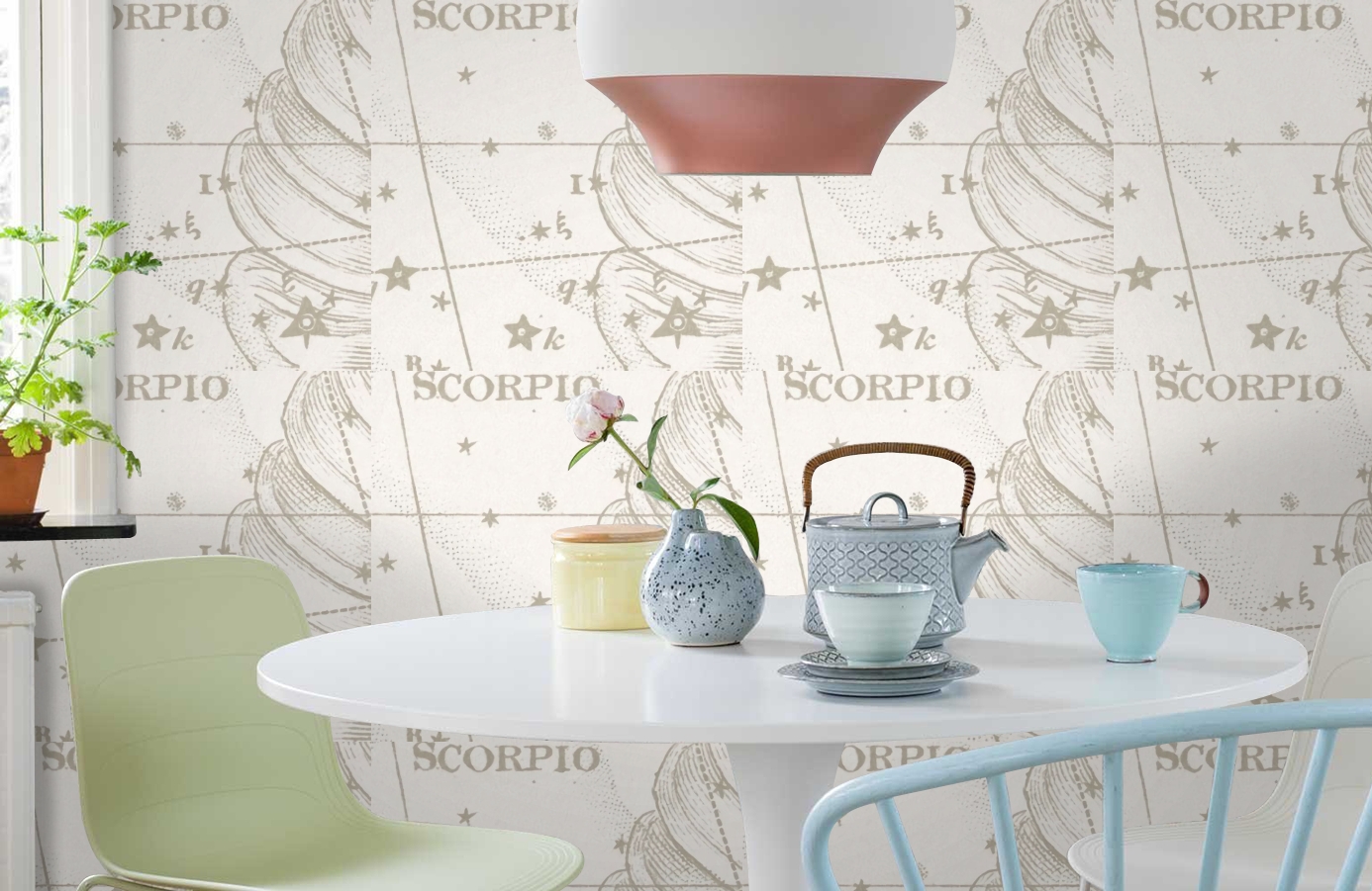 Обои macro-018 scorpio gypsum фото в интерьере кухни