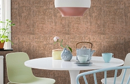 Обои macro-copper plain фото в интерьере кухни превью