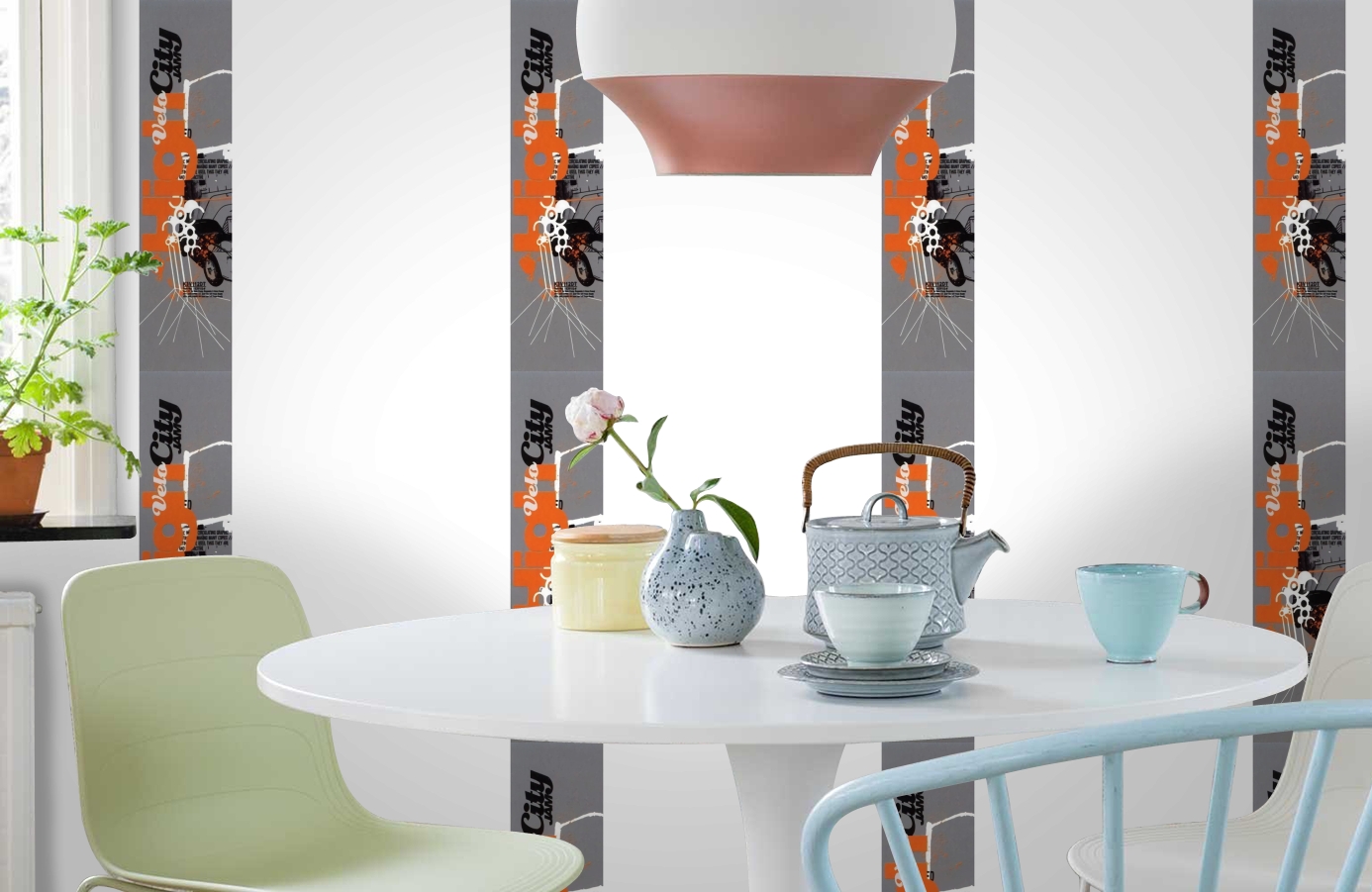 Обои SL15 5040 250*60 фото в интерьере кухни