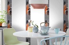 Обои SL15 5040 250*60 фото в интерьере кухни превью