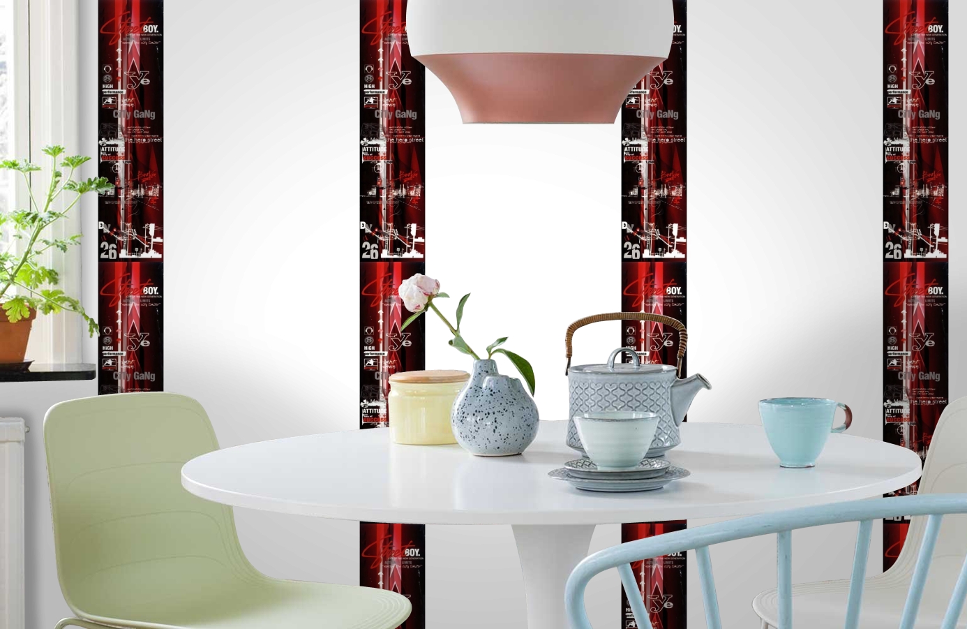 Обои SL15 5048 250*60 фото в интерьере кухни