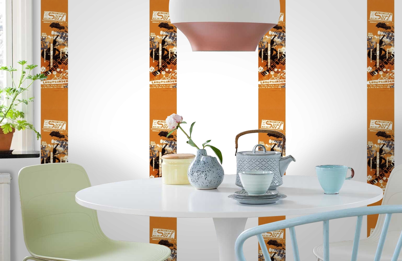 Обои SL15 5052 250*60 фото в интерьере кухни