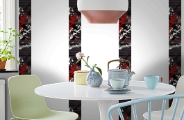 Обои SL15 5055 250*60 фото в интерьере кухни превью