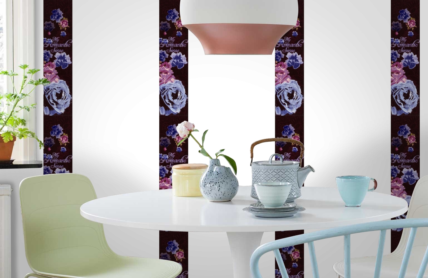 Обои SL15 5060 250*60 фото в интерьере кухни