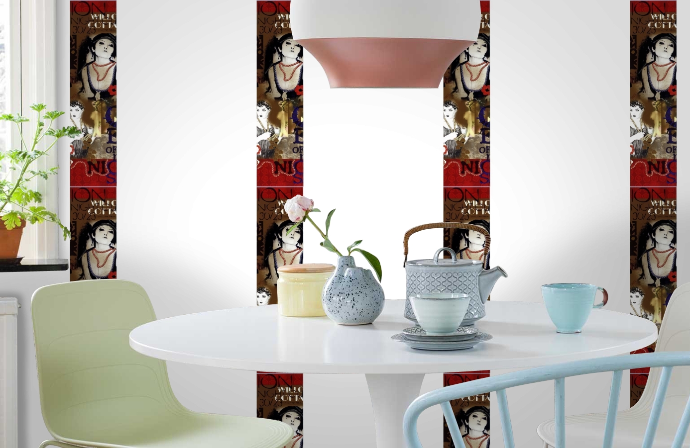 Обои SL15 5062 250*60 фото в интерьере кухни