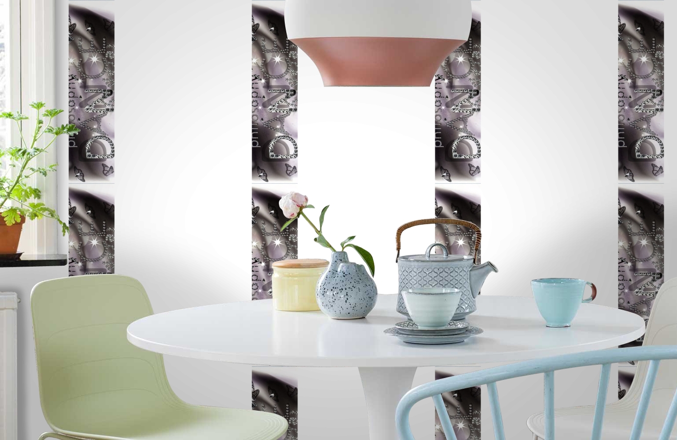 Обои SL15 5063 250*60 фото в интерьере кухни