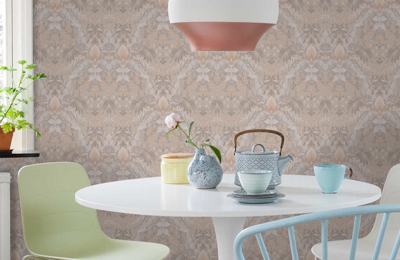 Обои 6 002 1 фото в интерьере кухни