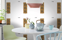 Обои DC 002 Illusion фото в интерьере кухни превью