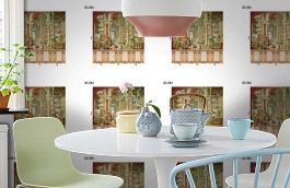 Обои DC 004 Illusion фото в интерьере кухни превью