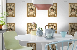 Обои DC 006 Illusion фото в интерьере кухни превью