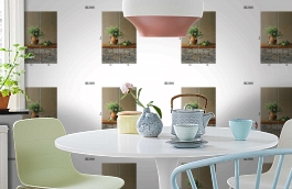 Обои DC 010 Illusion фото в интерьере кухни превью