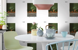 Обои DC 011 Illusion фото в интерьере кухни превью