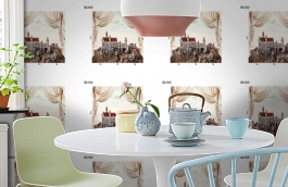 Обои DC 012 Illusion фото в интерьере кухни превью