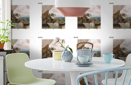 Обои DC 019 Illusion фото в интерьере кухни превью