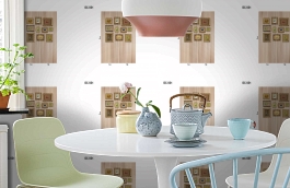 Обои DC 021 Illusion фото в интерьере кухни превью