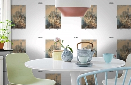 Обои DF 003 Illusion фото в интерьере кухни превью