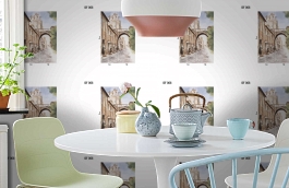 Обои DF 006 Illusion фото в интерьере кухни превью